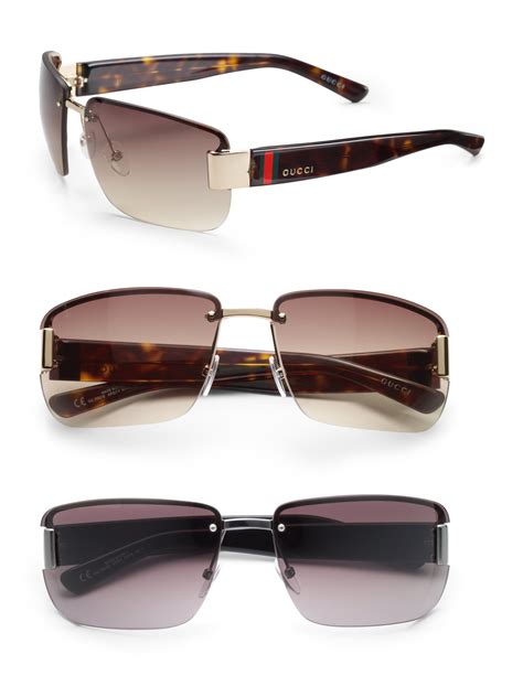 gucci glasses sunglasses mens|Gucci rimless sunglasses men's.